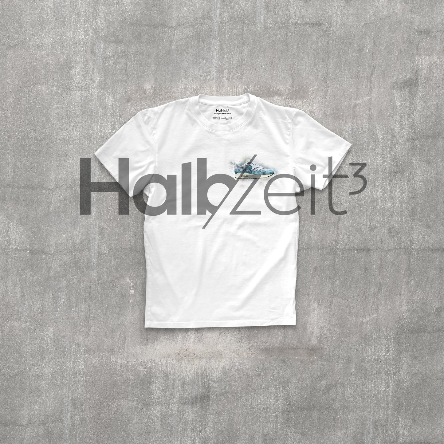 T-Shirt "AM1 Wave Blue" Small White