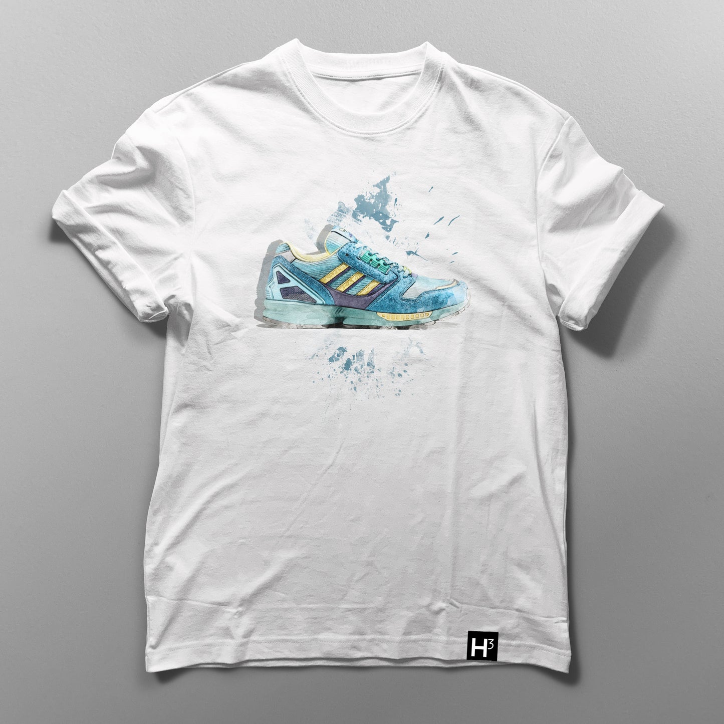 T-Shirt "Aqua" white