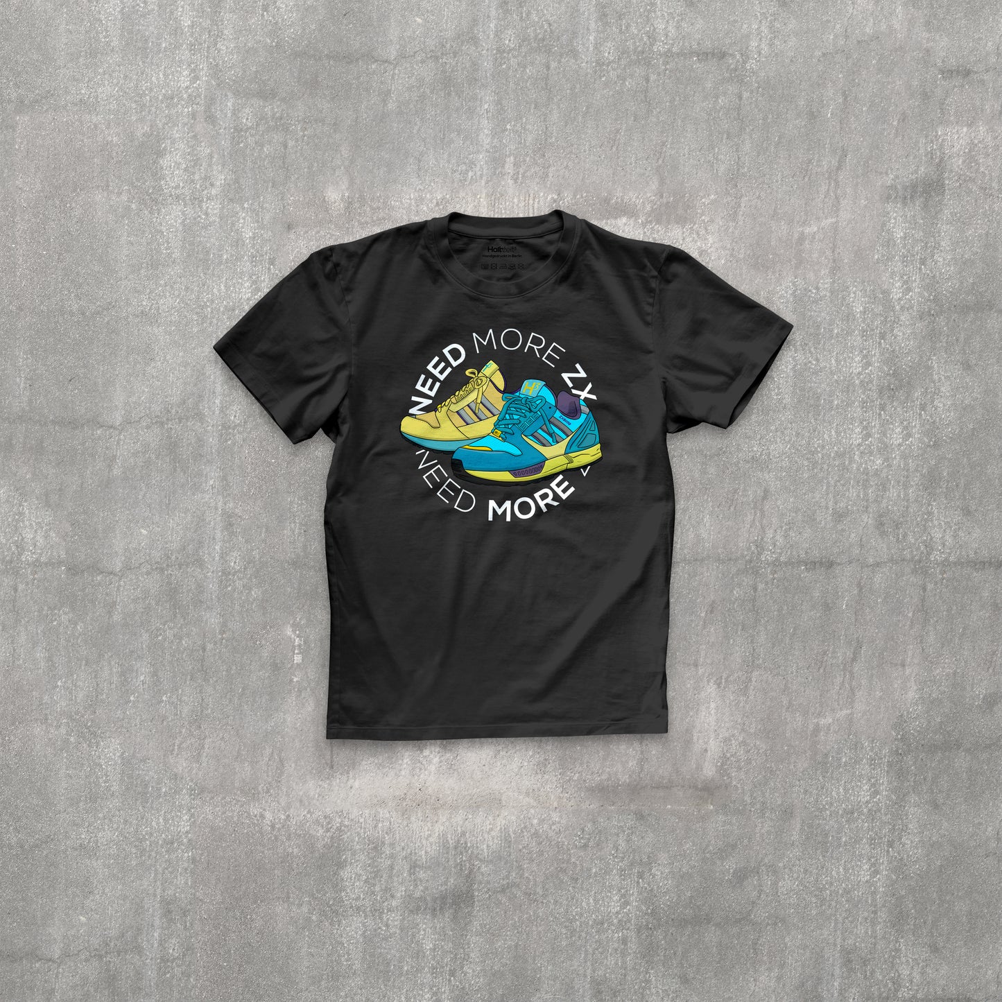 T-Shirt - Need more ZX! - Yellow/Blue - (black)