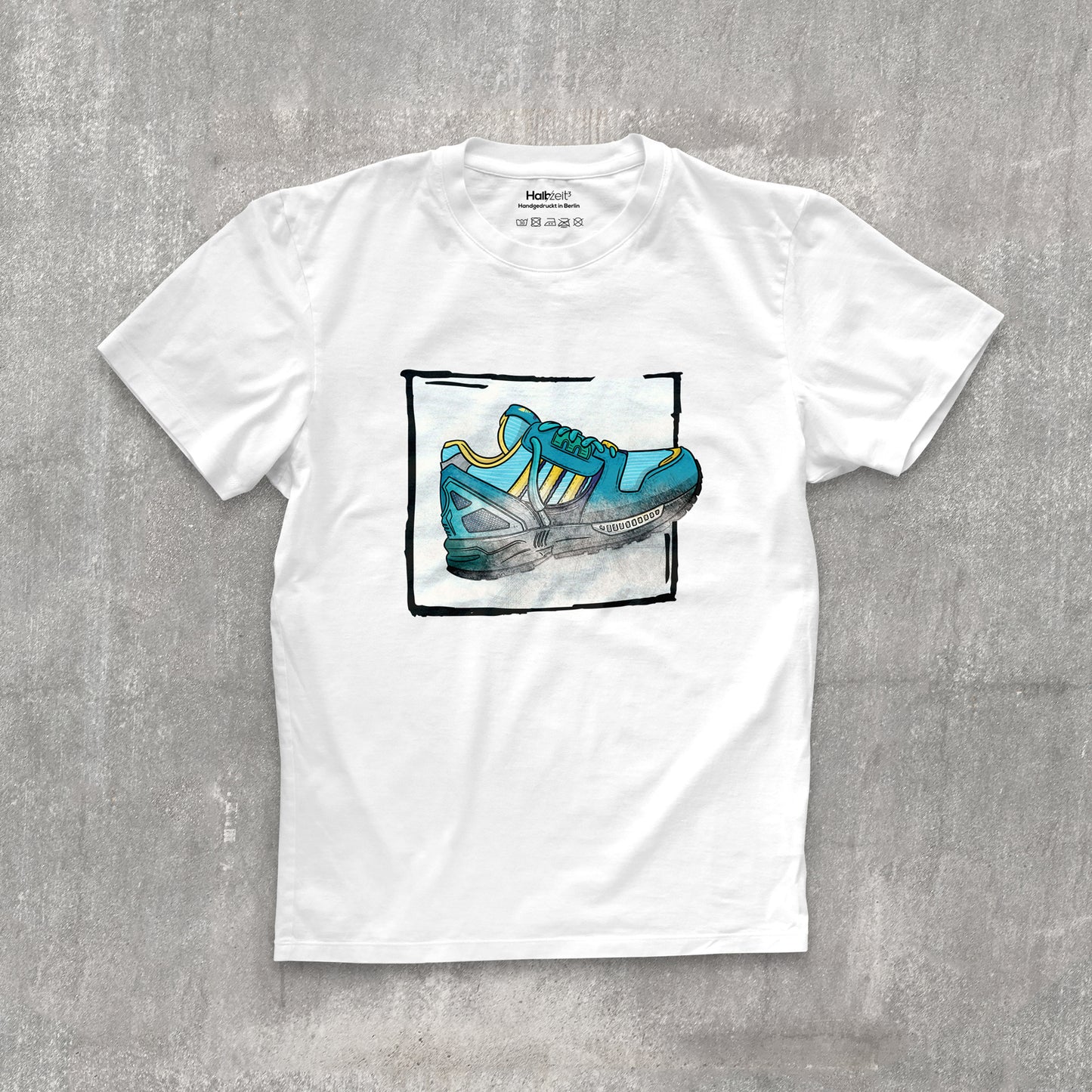 T-Shirt - Sketch Aqua - SS25 - white