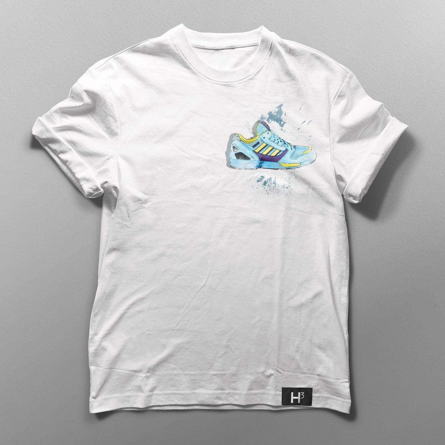 T-Shirt "Aqua" White - Small