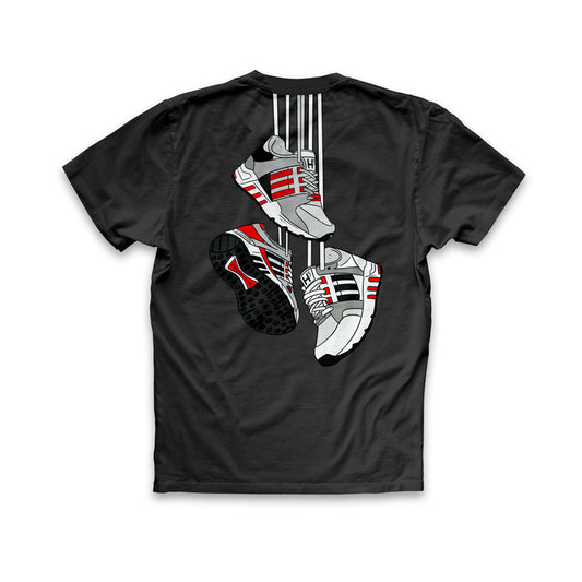 T-Shirt EQ - Rot - (hängend) schwarz