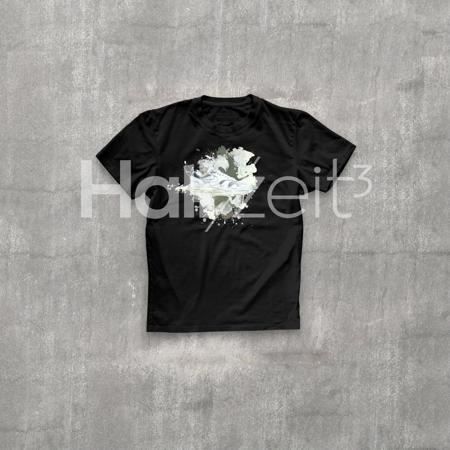 T-Shirt "AM1 Wave White" Black