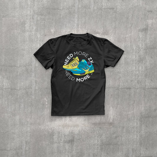 T-Shirt - Need more ZX! - Yellow/Blue - (black)