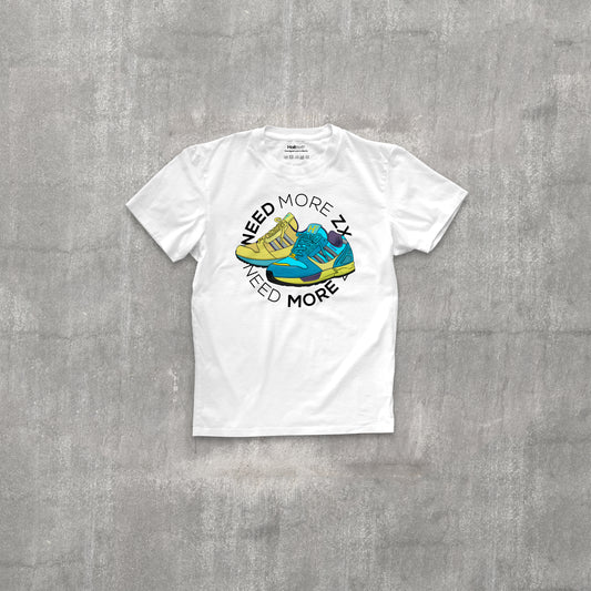 T-Shirt - Need more ZX! - Yellow/Blue - (white)