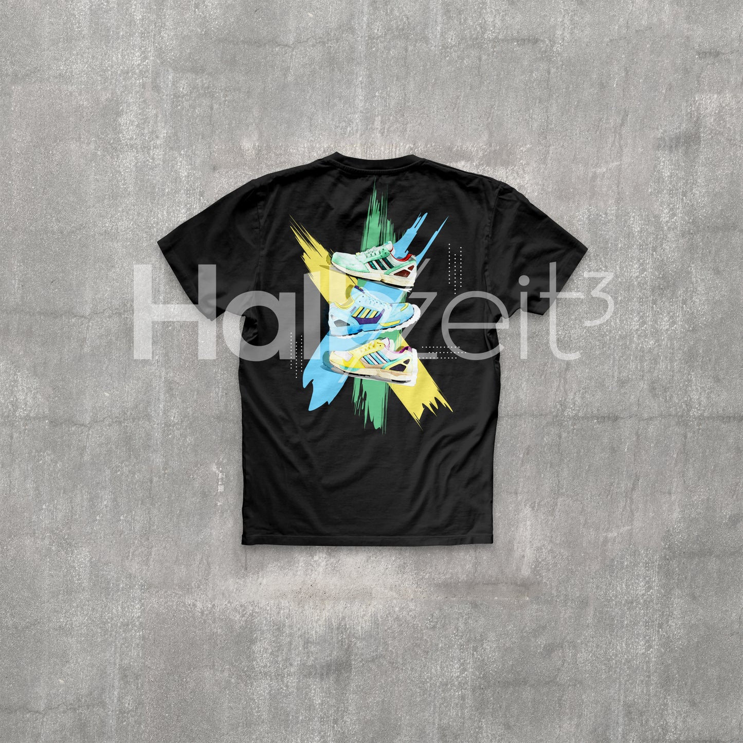 T-Shirt "Aqua-Hydra-Citrus" Mesh & Laces Edition schwarz