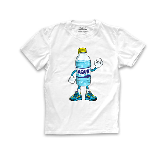T-Shirt - Aqua Bottle - (white)