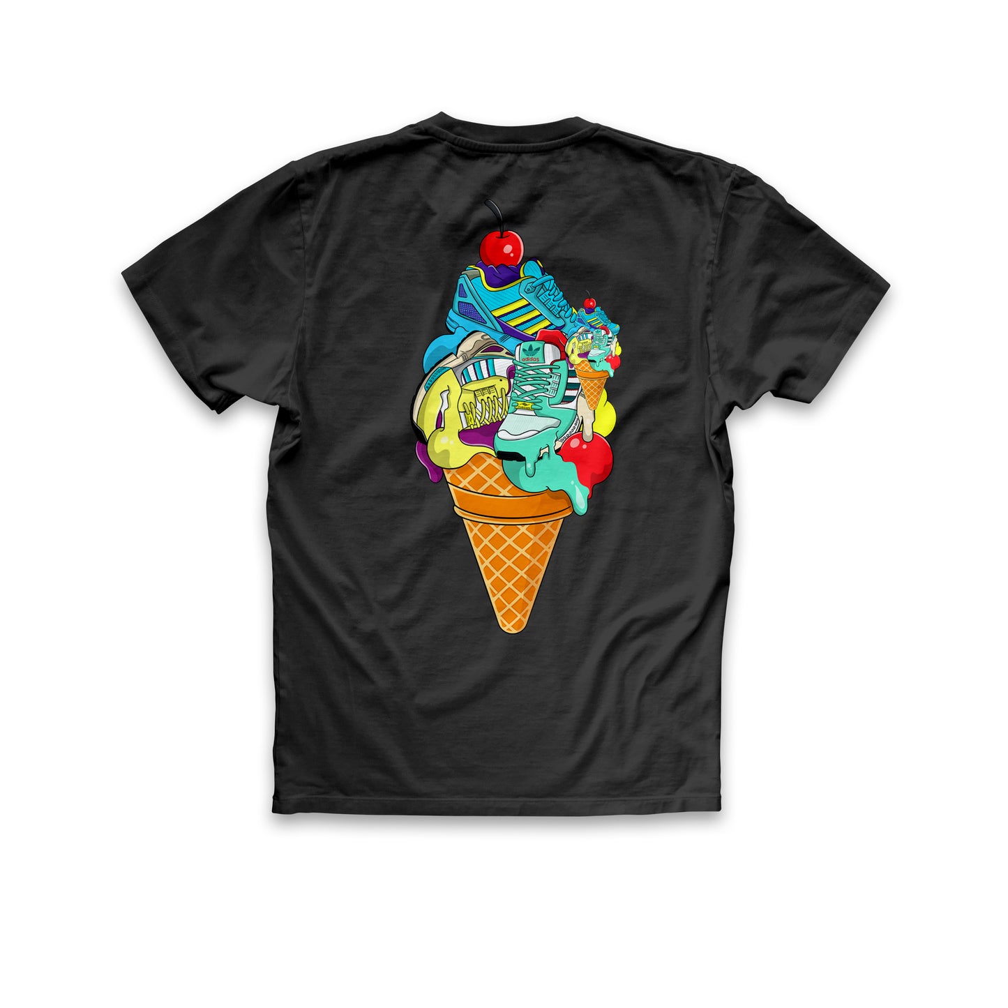 T-Shirt - Ice Cream - (black)