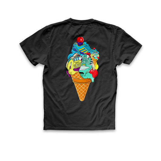 T-Shirt - Ice Cream - (black)