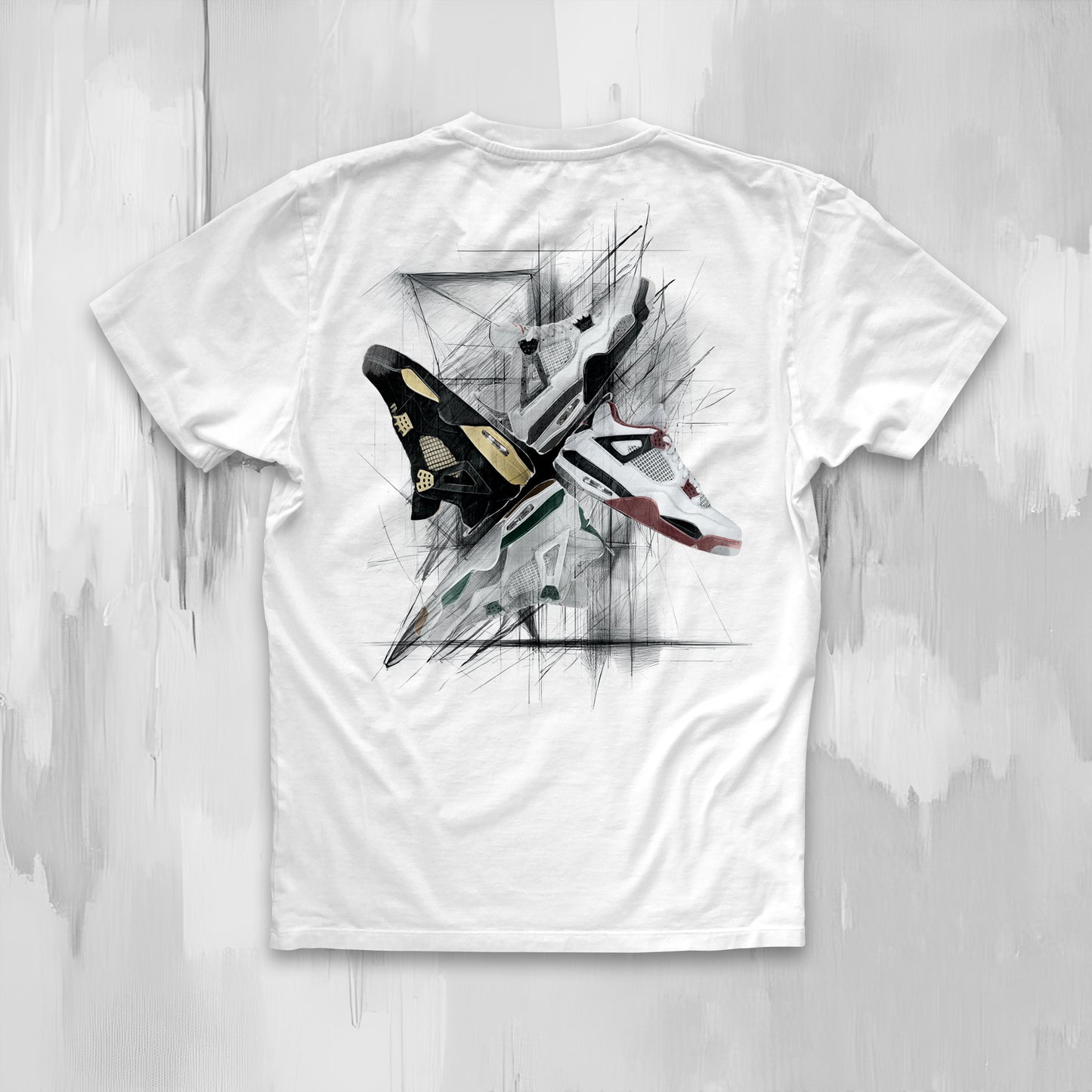 T-Shirt Sketch AJ4 (weiss)